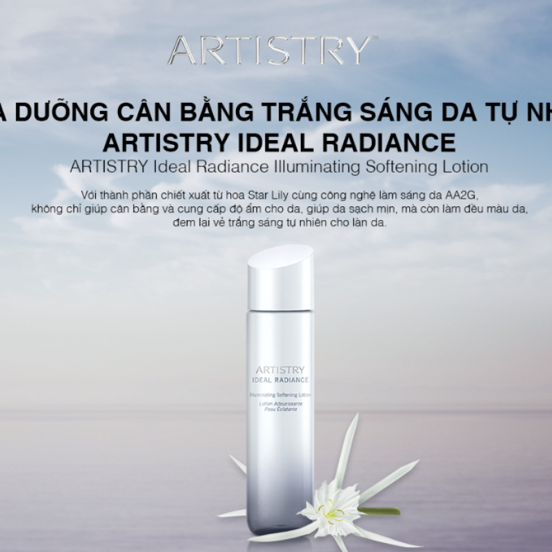 119619 Sữa dưỡng cân bằng trắng sáng da tự nhiên Artistry Ideal Radiance 100ml.Xuất xứ: Mỹ.