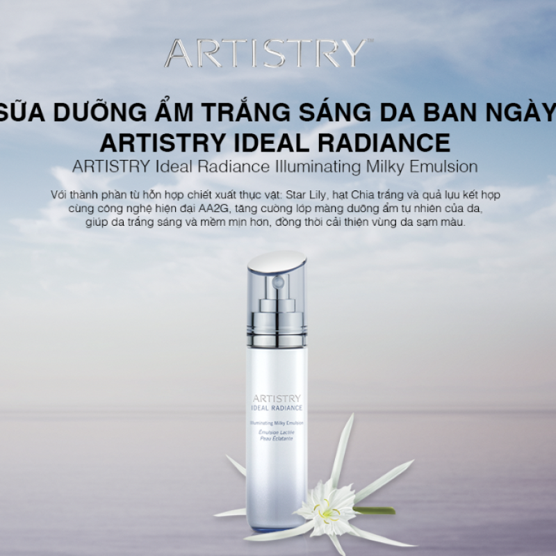 119621 Sữa dưỡng ẩm trắng sáng da ban ngày Artistry Ideal Radiance 100ml.Xuất sứ : Mỹ