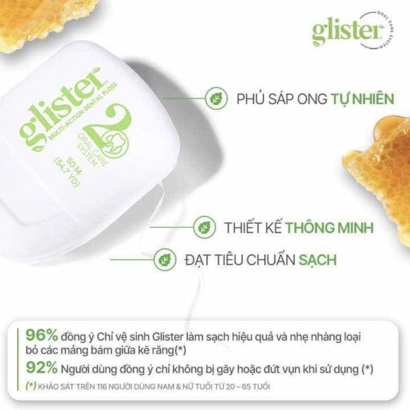 124112 Chỉ vệ sinh răng Glister Multi-Action Dental Floss