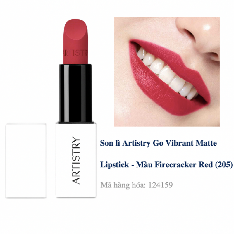 124159 Son lì Artistry Go Vibrant Matte Lipstick - Màu Firecracker Red (205)