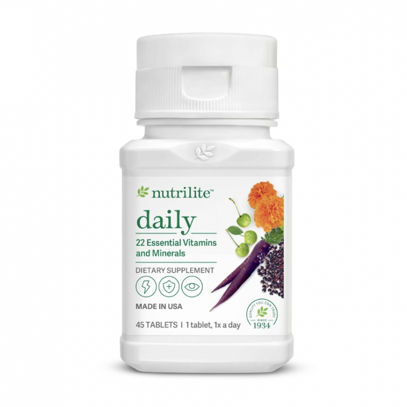 126009 Amway Nutrilite™ Daily bổ sung vitamin và khoáng chất thiết yếu hàng ngày. 45 viên.Xuất xứ: Mỹ