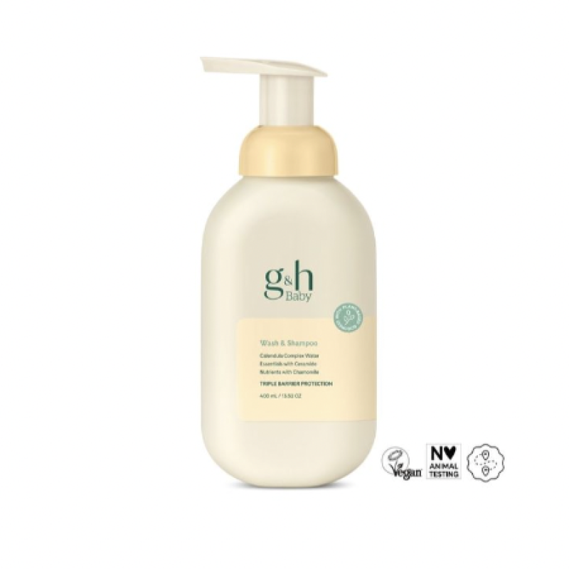 126308 Sữa tắm gội cho bé G&H BABY Wash and Shampoo 400ml.Xuất xứ: Hàn Quốc