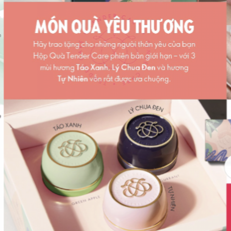 40682 Oriflame – Bộ sưu tập 3 hủ sáp dưỡng môi Oriflame Tender Care