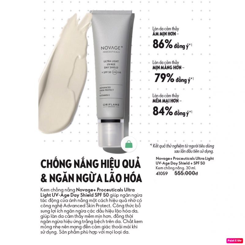41059 Kem chống nắng Novage+ Proceuticals Ultra Light UV-Age Day Shield + SPF 50 