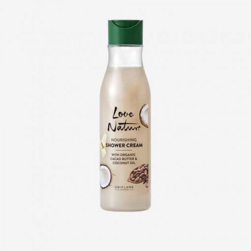 41488 Oriflame Sữa tắm – Love Nature Nourishing Shower Cream with Organic Cacao Butter & Coconut Oil