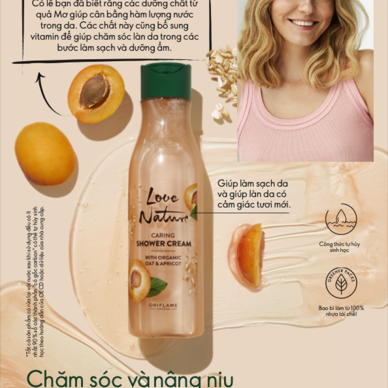 41519 Caring Shower Cream with Organic Oat & Apricot