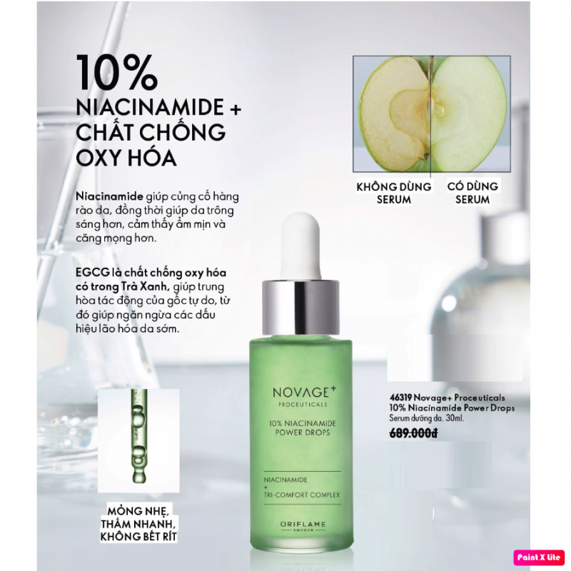 46319 Serum dưỡng da Novage+ Proceuticals 10% Niacinamide Power Drops 30ml
