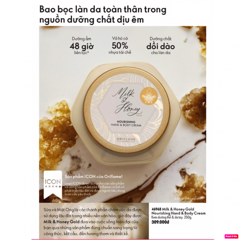 46968 Kem dưỡng thể & da tay Milk & Honey Gold Nourishing Hand & Body Cream