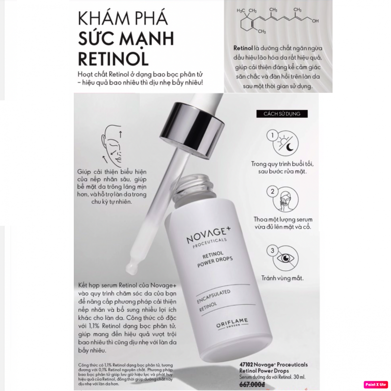 47102 Serum dưỡng da với Retinol Novage+ Proceuticals Retinol Power Drops