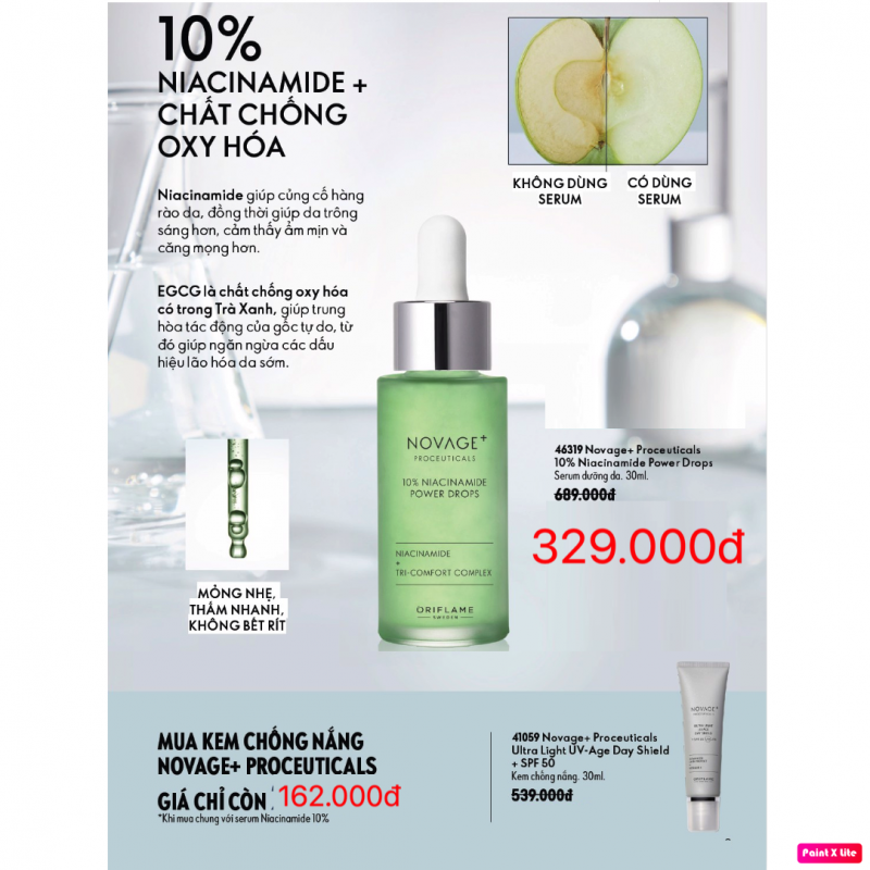 Trọn bộ 46319 41059 Serum dưỡng da và kem chống nắng Novage