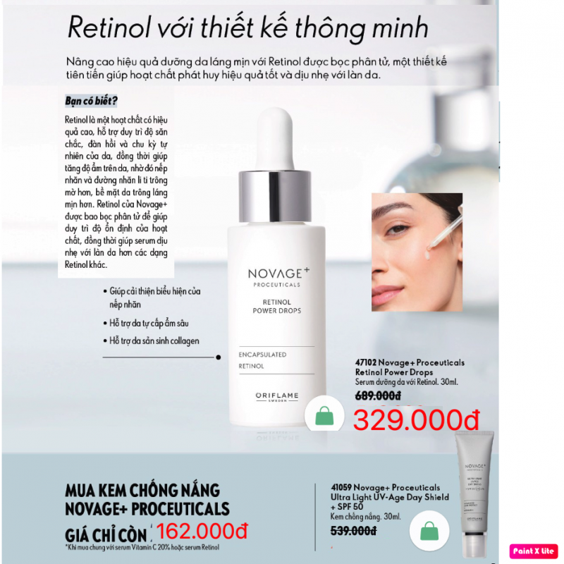 Trọn bộ 47102 41059 Serum dưỡng da và kem chống nắng Novage